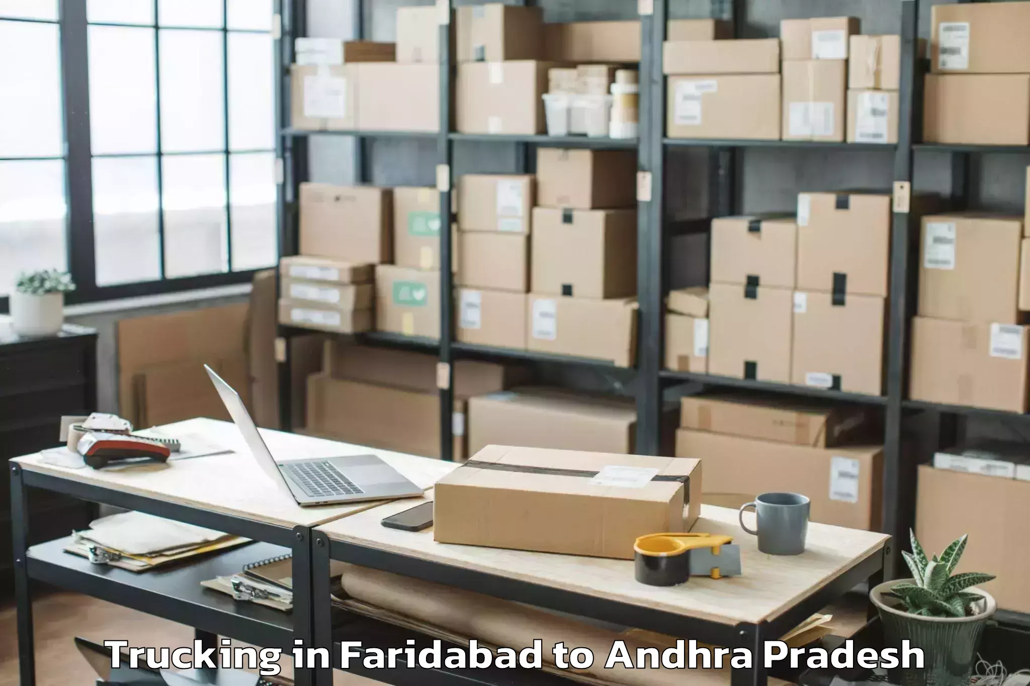 Leading Faridabad to Vissannapetaa Trucking Provider